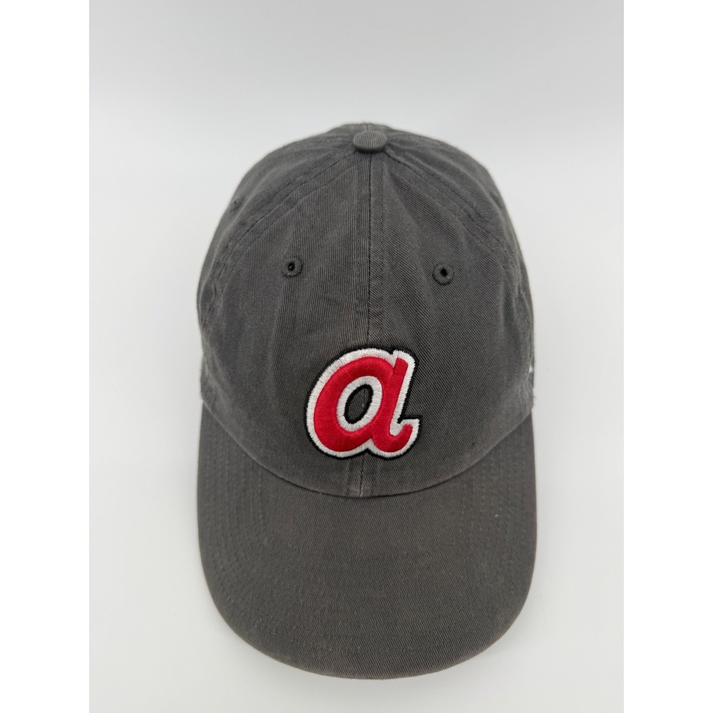 47 Brand Clean Up Hat OSFA Cotton Grey Atlanta Braves Georgia Bulldogs Kid Youth